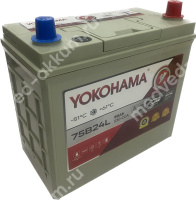 Yokohama 60 Ач обр. толст.кл. 75B24L