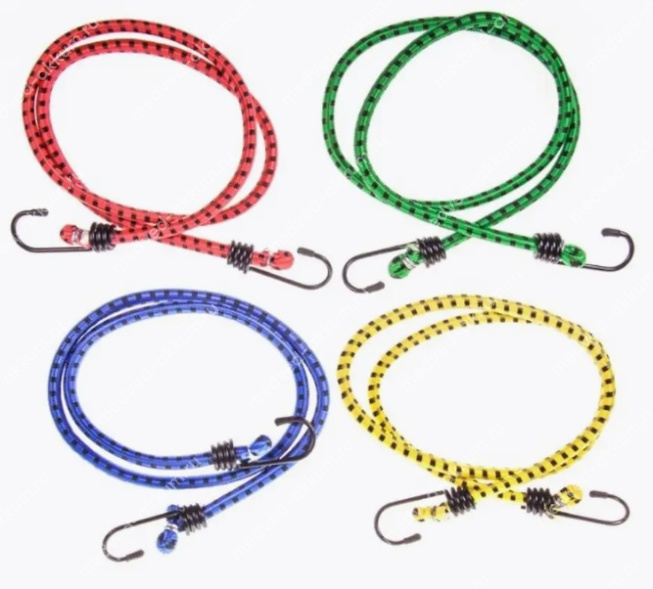 Резинка для крепления багажа 80см*8мм SKYWAY 4шт метал. Крюк