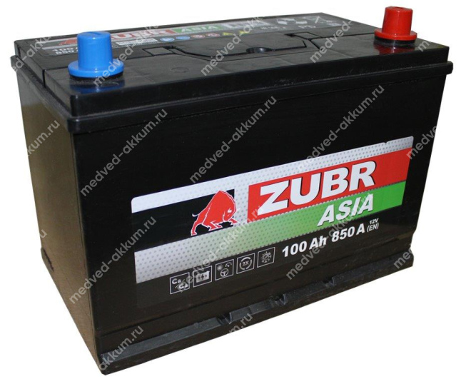 ZUBR Premium Asia 100 Ач обр. D31L
