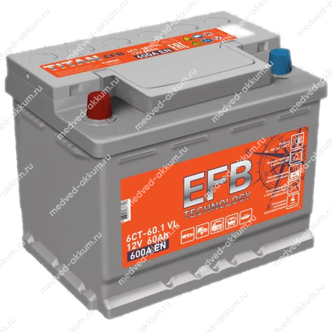 Titan EFB 60 Ач пр. L2