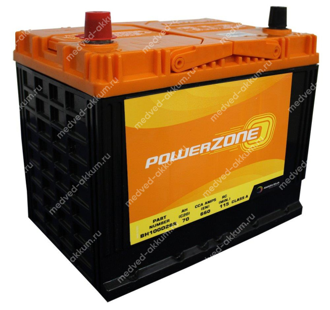 PowerZone 70 Ач пр. 100D26R