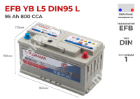 Yokohama EFB 95 Ач обр. L5