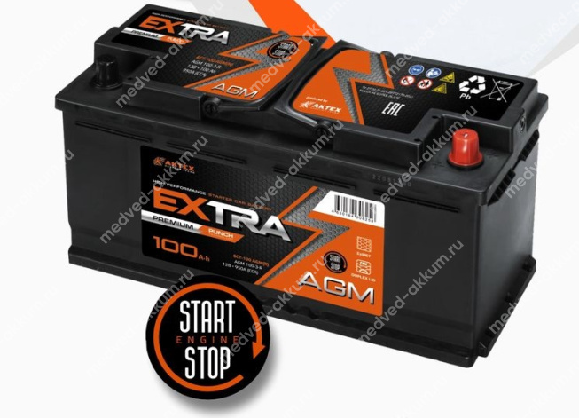 АкТех Extra AGM 100 Ач обр. L5