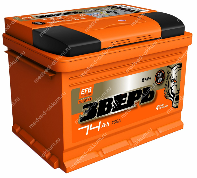 Зверь EFB 74 Ач обр. LB3