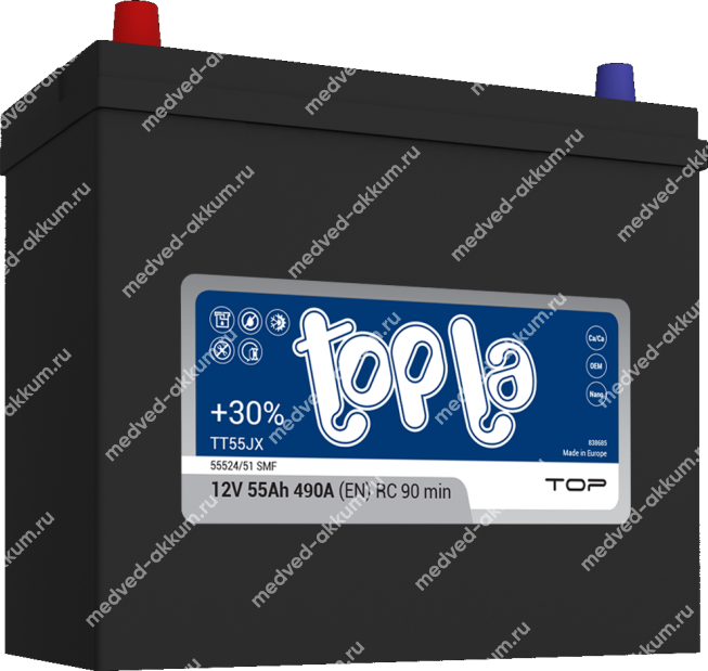 TOPLA Top ASIA 55 Ач пр. B24R