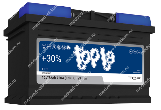 TOPLA Top 75 Ач обр. низ. LB3