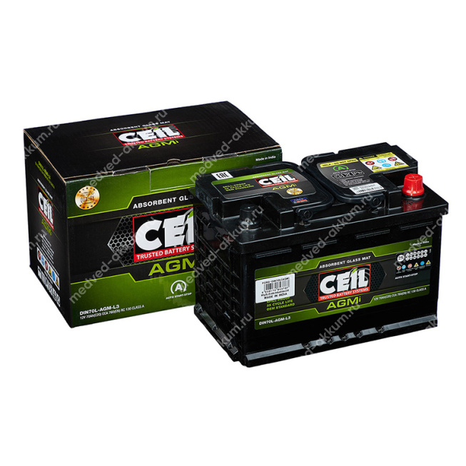 Ceil AGM 70 Ач обр. L3
