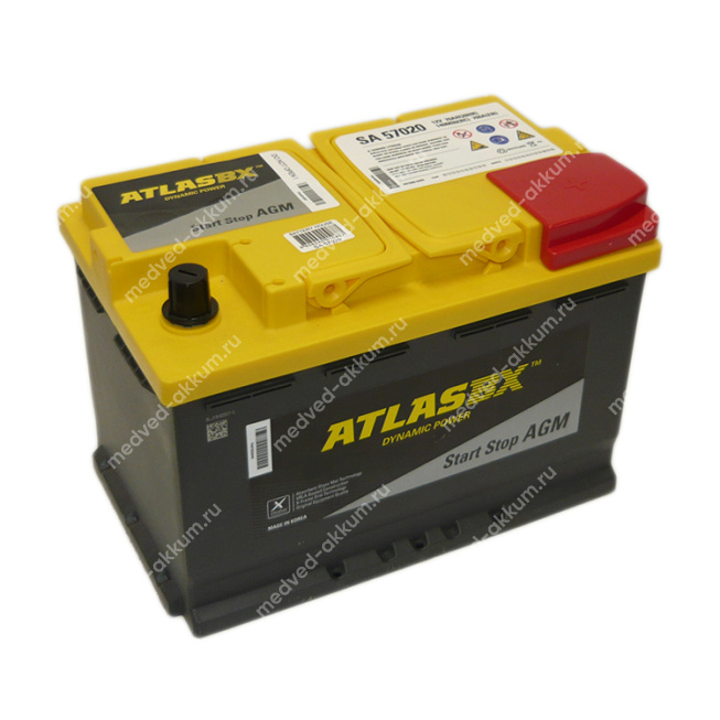 Atlas ABX AGM SA 70 Ач обр