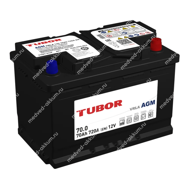 Tubor AGM 70 Ач обр. L3
