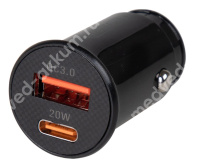 Зарядное устройство (адаптер) 12/24V 20W USB (QC3.0) Type-C (PD) SKYWAY черный