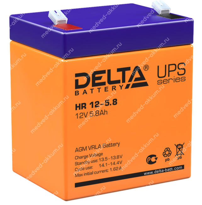 Delta HR 12-5,8 12V 5,8 Ач